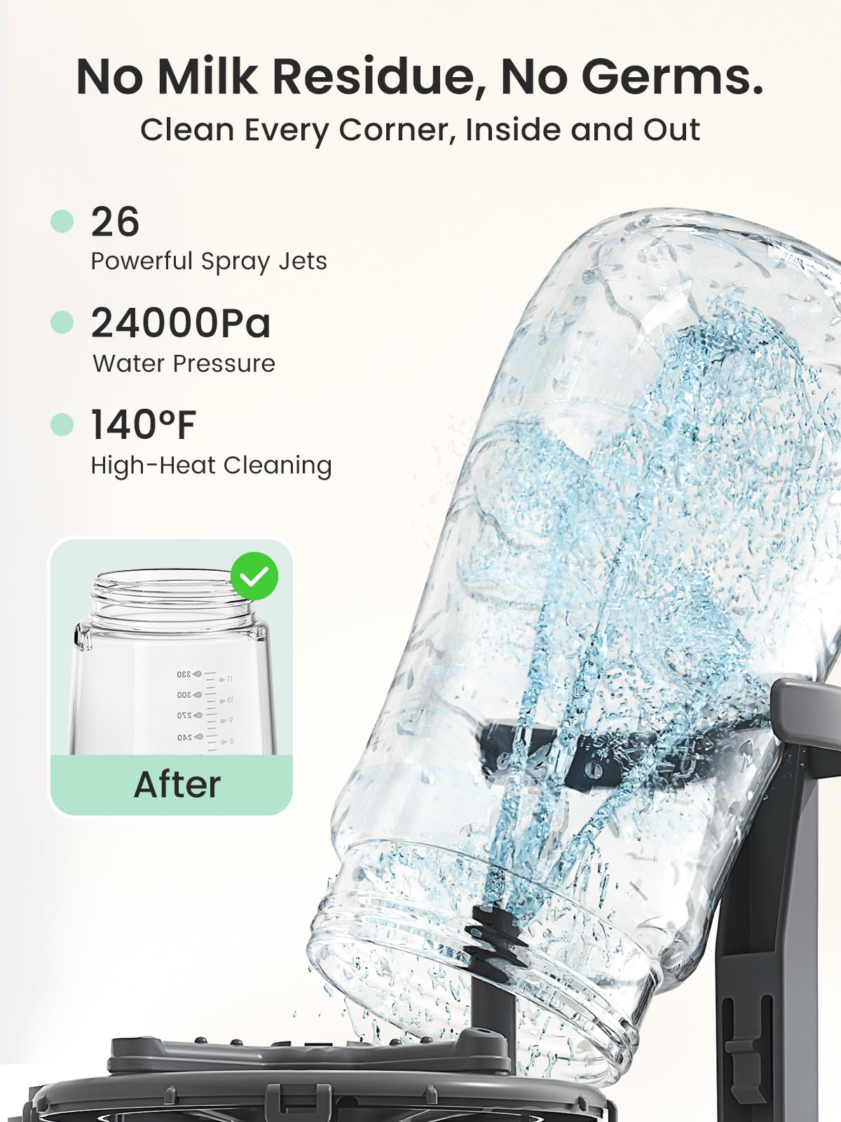 Bottle Washer Steriliser & Dryer All-in-One for Baby Bottles – Pro