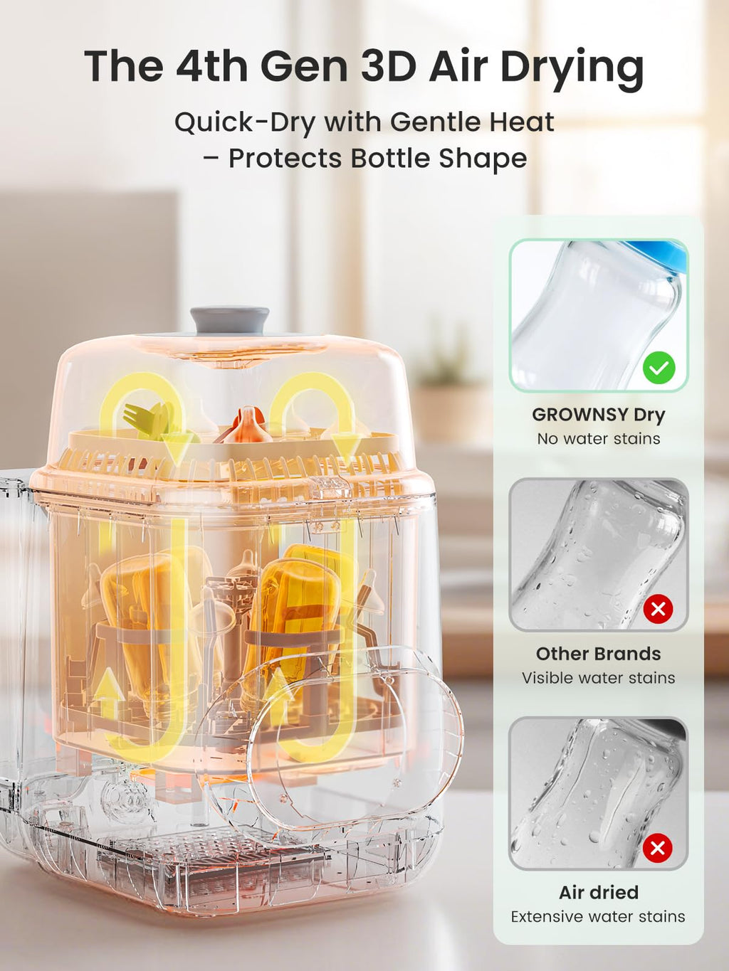 Bottle Washer Steriliser & Dryer All-in-One for Baby Bottles – Pro