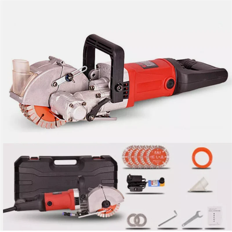 SUSEMSE Wall Chaser 4800W Wall Grooving Machine Channels Cutter, Concrete Slotting Machine for Cutting Slotting Marble Concrete Grooves 5000r/min